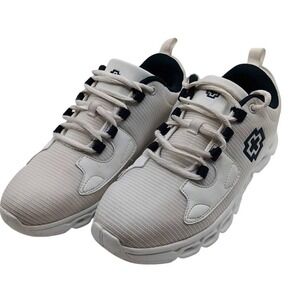 SwissBrand Belsan Shoes Mens Size 8 White Navy Athletic‎ Sneakers Mesh Comfort